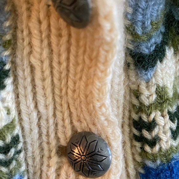 Nordic Patterned Cream Cardigan - Picture 5 of 6